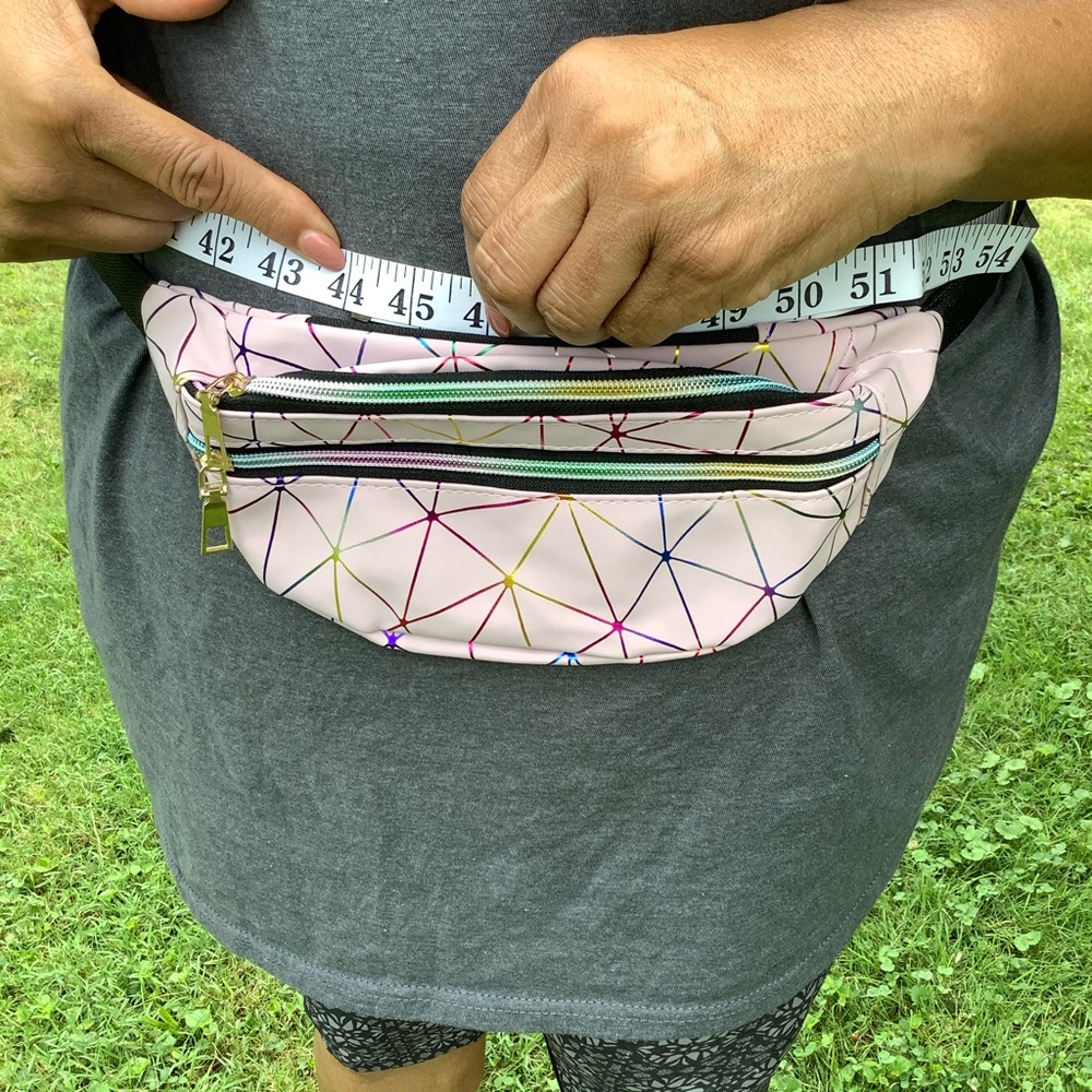 NWOT Pink Holographic Adjustable Fanny Pack - Picture 5 of 7